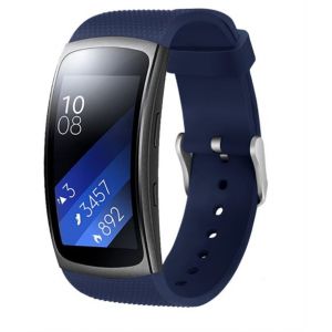 Strap-it Bracelet silicone - compatible pour Samsung Gear Fit 2 / Fit 2 Pro (bleu foncé)