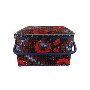 Boîte à couture motif Fleurs - 21x28,5x19,5cm - Collection Les merveilles d'Alice(...) - 842 Fleurs