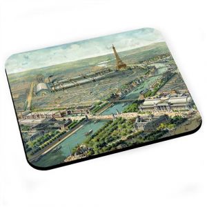 Tapis de souris Paris gravure ancienne dessin 1900 tour eiffel vintage