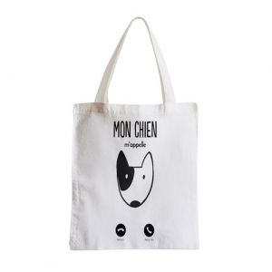 Grand sac pour shopping Mon chien m'appelle