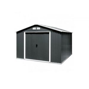 Abri de jardin Collosus m&eacute;tal 11,62 m2 anthracite 3,21 x 3,62 x 2,10 m DUAE1012PR Duramax