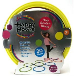 Jeu de marelle avec 10 anneaux 27.5 cm de diametre + 10 attaches - jeu de plein air - jouet enfant