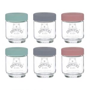 Set De 6 Bocaux 190 ml en Verre pour Bébé