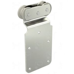 Monture avec galet delrin fixation sur plateau pour rail 5040 capacit&eacute; 150kg - MANTION - 0251D