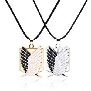 Set de 2 pièces Pendentifs Anime Attack on Titan Wings of Liberty Cosplay