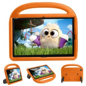 Coque en TPU style moineau EVA antichoc avec b&eacute;quille orange pour votre Huawei MediaPad M5 10 (10.8 )/MediaPad M6 10.8 pouces