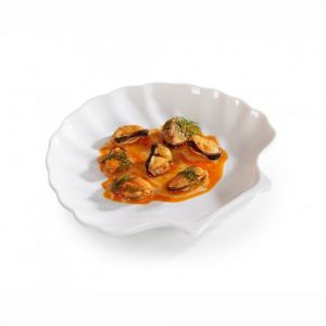 Assiette Mélamine Coquille Saint-Jacques 25 x 23,5 cm - Pujadas - - Mélaminé