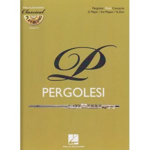 Partitions classique HAL LEONARD PERGOLESE G.B. - CONCERTO EN SOL MAJEUR + CD - FLUTE Flûte traversière