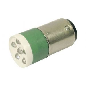 CML Voyant de signalisation LED BA15d vert 24 V/DC, 24 V/AC 3150 mcd 18640351