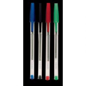 4 stylos bille encre couleurs assorties, pointe 1 mm