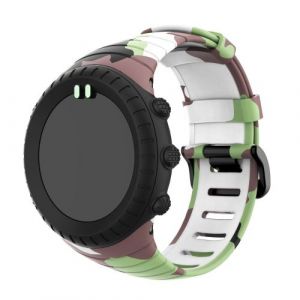 Bracelet en silicone camouflage vert pour votre Suunto Core