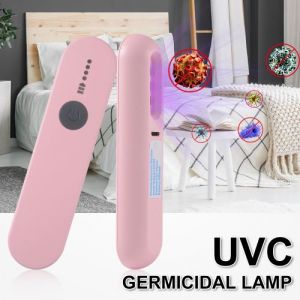 Lampe stérilisatrice UV portable de poche LED UVC germicide rose BI1443