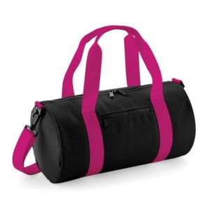 Bagbase - Mini sac polochon (Taille unique) (Noir/Fuchsia) - UTRW5545