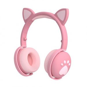 Casque sans fil LG-005 Bluetooth 5.0 prise 3.5mm - Rose