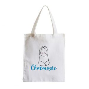 Grand sac pour shopping Chatmaste yoga chat