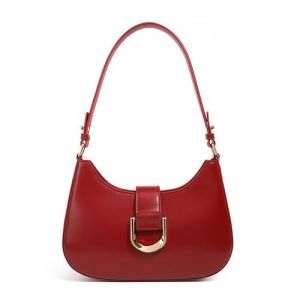 Sac port&eacute; main unique en cuir pour femme rouge livraison gratuite