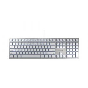 CHERRY KC 6000 Slim f&uuml;r MAC USB Clavier anglais US, QWERTY, Mac argent, blanc
