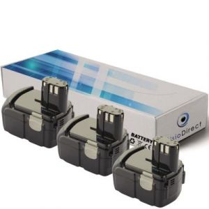 Lot de 3 batteries pour Hitachi DV18DL perceuse visseuse 3000mAh 18V - Visiodirect -