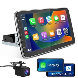 Autoradio 1 din Android 13 Universel Voiture Modèles Écran 10 Pouces,Carplay Android Auto,Bluetooth WiFi GPS Caméra de recul [2 Go + 64 Go]