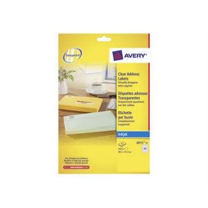 Avery Clear Mini Label - Clair - 21.2 x 38.1 mm 1625 unit&eacute;s (25 feuille(s) x 65) &eacute;tiquettes