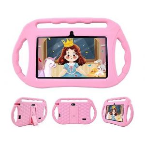 Veidoo Tablette pour Enfants 7 Pouces, Tablette Android PC, 2Go+32Go, 1024*600 &Eacute;cran Tactile HD, WiFi Tablette &Eacute;ducative (Rose)