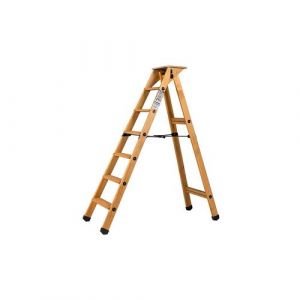 Escabeau Lyonnais bois 6 marches + tablette CENTAURE - 483206