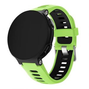 Bracelet en silicone deux tons pour Garmin Forerunner 220/230/235/620/630/F735XT - Noir/Vert