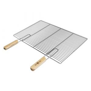 ECD Germany Grille de Barbecue en Acier Inoxydable, 60 x 40 cm, avec Poign&eacute;es Amovibles,