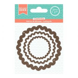 Dies de coupe - Collection Mes jolies comptines - Cercles festonnés - 4 à 7,9 cm - 3 pcs