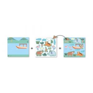 APLI kids - Sticker game Safari - jeu &eacute;ducatif