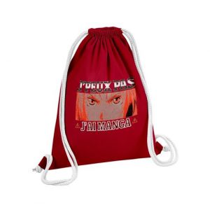 Fabulous Sac de Gym en Coton Rouge J'peux Pas J'ai Manga Edward Full metal 12 Litres