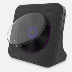 Brightake Lecteur CD rétro avec Bluetooth, rechargeable, lecture USB, radio FM télécommande, lecture programmée, noir