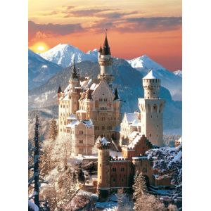 Puzzle adulte - le chateau du neuschwanstein sous la neige - 1500 pieces - collection monument et paysage d'allemagne