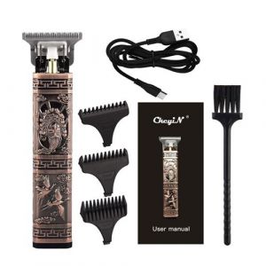 Tondeuse cheveux professionnelle rasoir de coiffeur finition contours de bord hair cut rechargeable+3 peignes limites
