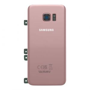 Cache Batterie Original pour Galaxy S7 edge avec Adh&eacute;sif Double Face Samsung Rose