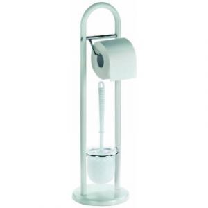 Kela 20975 set wc support papier toilette + brosse, métal mat blanc, 'linda'