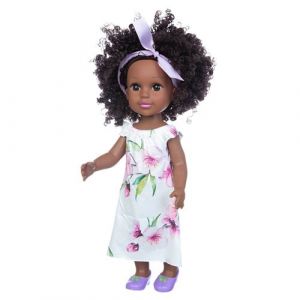 Poup&eacute;e b&eacute;b&eacute; noire africaine 35CM-Multicolore