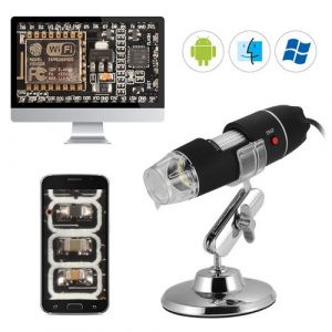 40X-1000X Zoom USB Microscope Numérique 8LED Endoscope Léger Loupe Caméra Vidéo avec Stand TE895