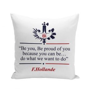 Fabulous Coussin blanc Fran&ccedil;ois Hollande - Discours en Anglais [40x40 cm]