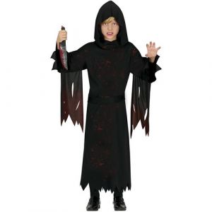 déguisement assassin sanguinaire cagoulé garçon - 7/9 ans - noir - guirca 78182