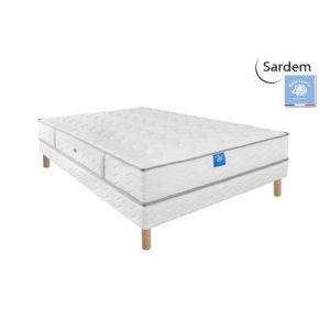 Ensemble matelas sardem belle literie intimité + sommier tapissier 160x200