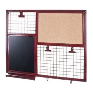 Tableau M&eacute;mo en M&eacute;tal Pense B&ecirc;te 57cm Rouge