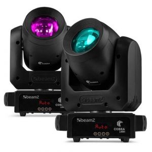 Pack 2x BeamZ Cobra 100H - Lyre LED Motoris&eacute;e Beam avec Prisme Rotatif DMX - 100W
