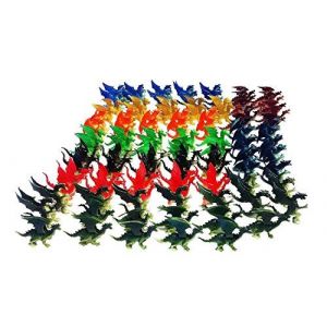 100 dragons en plastique respirant le feu Mini Dragons 2.5 - 3