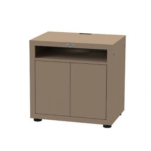 Meuble cuisine ext&eacute;rieure pour cuisson avec tablette - 80 x 55 cm- taupe &ndash; Le Marquier