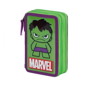 Trousse Triple Garnie - Marvel Hulk Angry - Vert - Taille Unique