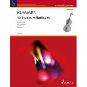 Kummer Friedrich August  Etudes Melodiques (10) Opus 57 - Violoncelle