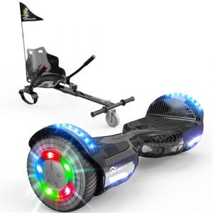 Hoverboard+Hoverkart EVERCROSS 6,5Noir+Noir Autoéquilibre LED Bluetooth 700W
