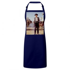 Fabulous Tablier Cuisine Premium Navy Cowboy Shérif Western Duel au Revolver