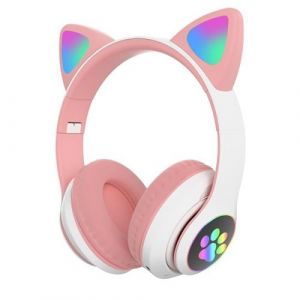 Casque Gamer Sans Fils STN-28 pour Femme - Bluetooth - Micro Intégré - Rose